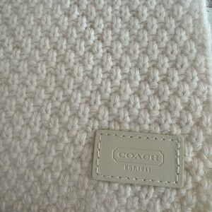 Coach Ivory Textured Scarf